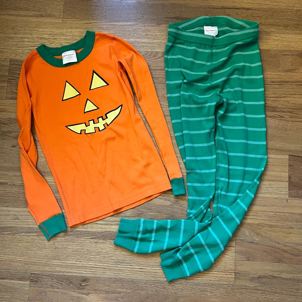 Hanna Andersson Jack-O-Lantern Size 8 Pajama Set-Boy